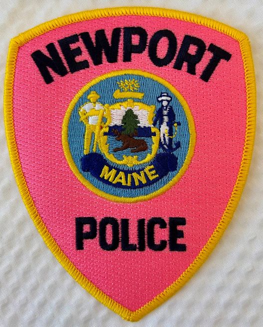NEWPORT POLICE DEPARTMENT SHOULDER PATCH - PINK.